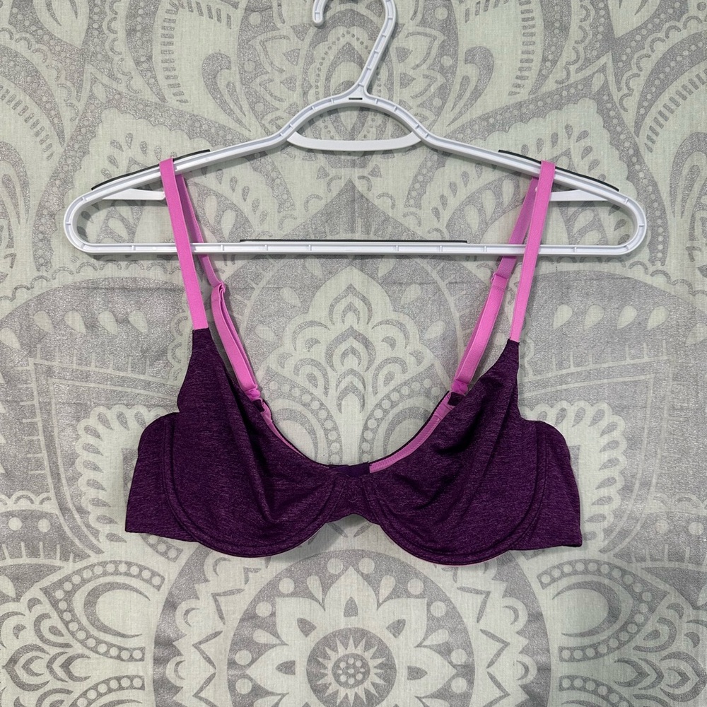 New $48 2015 Victorias Secret Very Sexy Unlined Semi Demi Bra Purple Pink 36B
